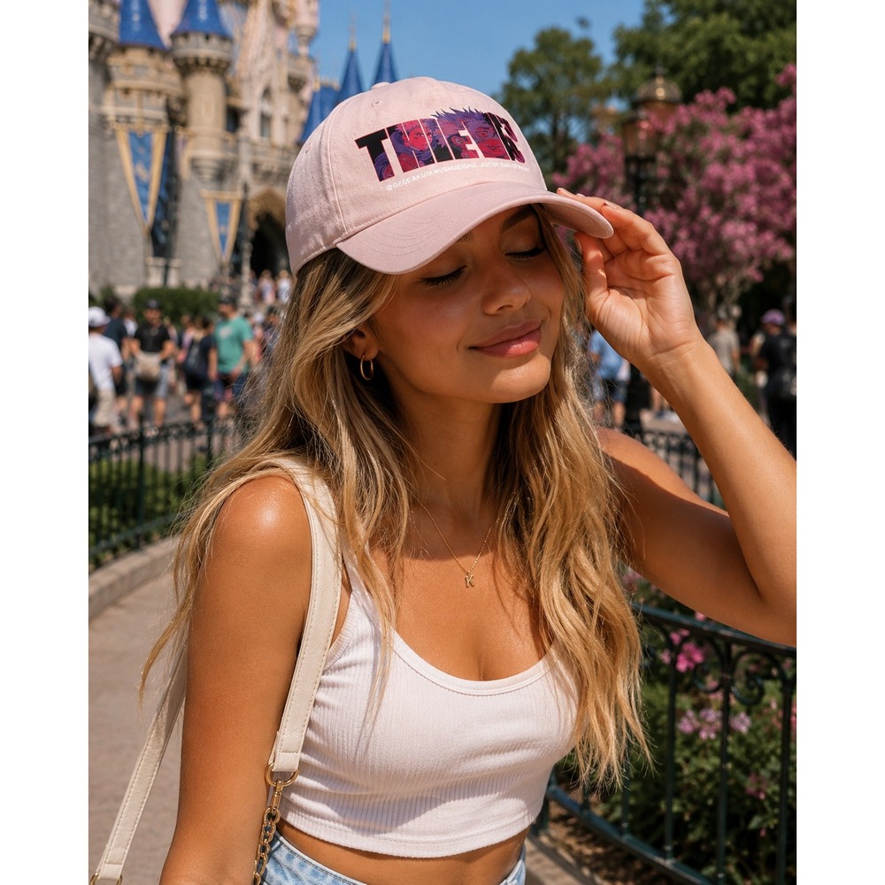 Hundred 100 Thieves Jujutsu Kaisen Pink Nylon Snapback Hat Collaboration Cap